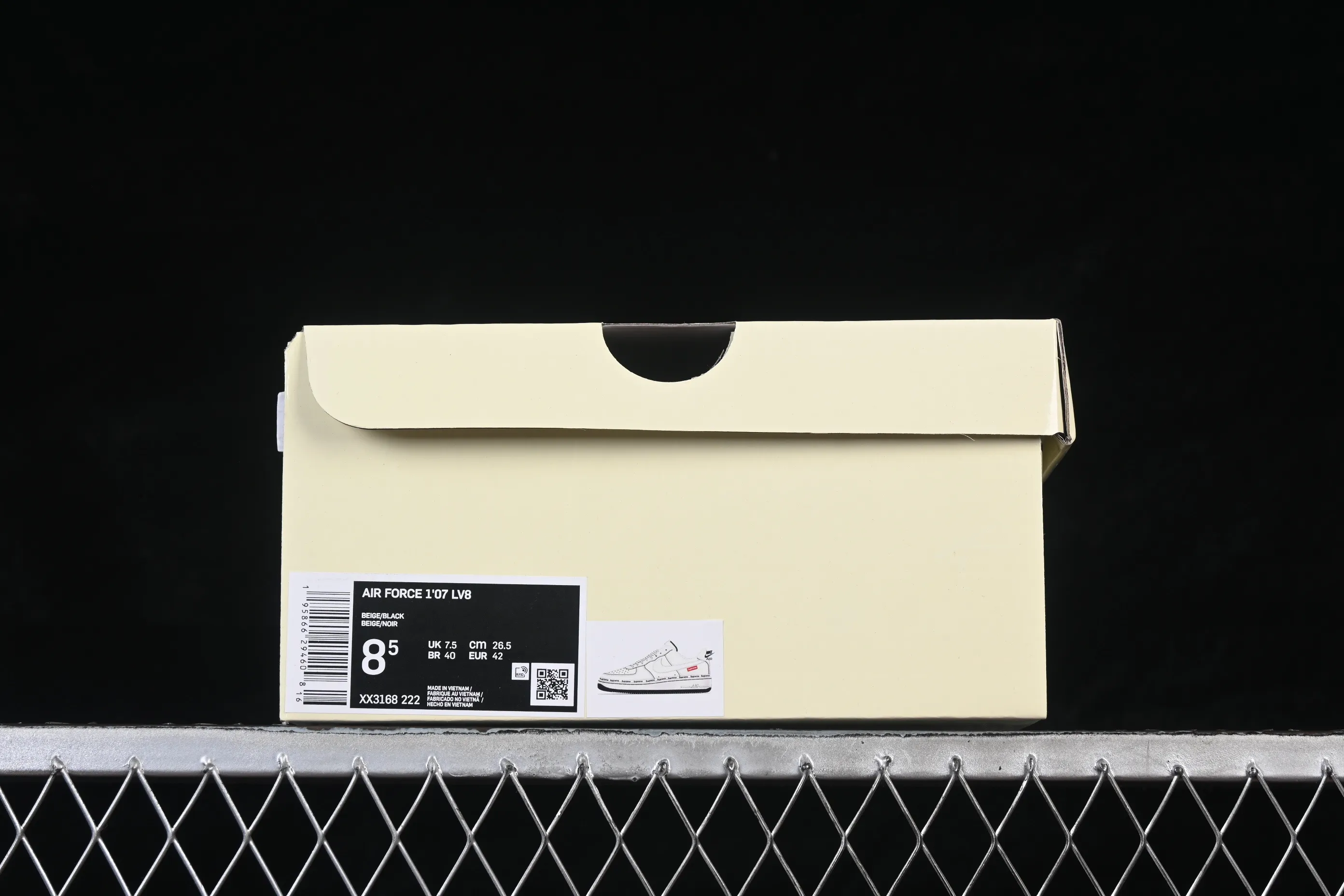 All categories Nk Air Force 1 Air Force series Nk Air Force 1 Low Air Force low-top Nike Air Force 1'07 Low Supreme co-branded beige signature Air Force 1 low-top casual sneakers XX3168-222